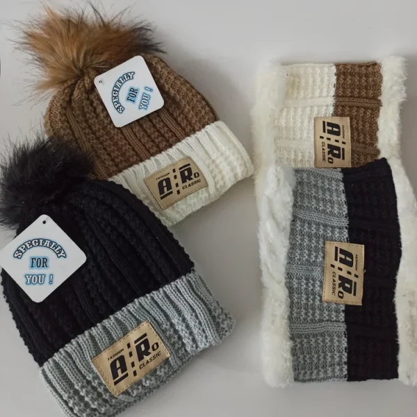 شال و کلاه دخترانه خزدار رینگی مدل بافتنی کد 33 - تصویر 8