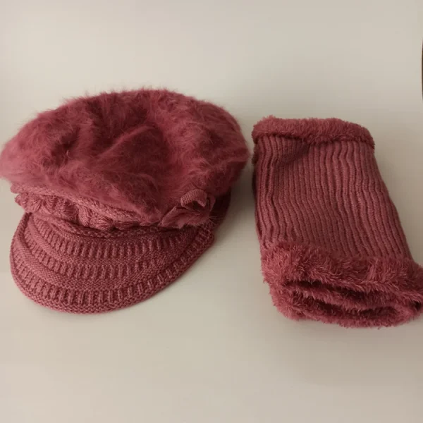 شال و کلاه زنانه وارداتی خزدار رینگی مدل نقابدار کد 35 - تصویر 2