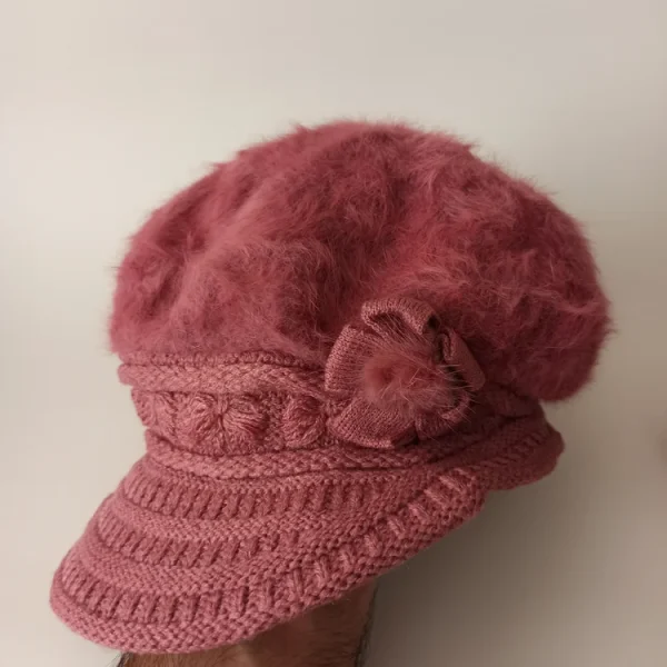 شال و کلاه زنانه وارداتی خزدار رینگی مدل نقابدار کد 35 - تصویر 4