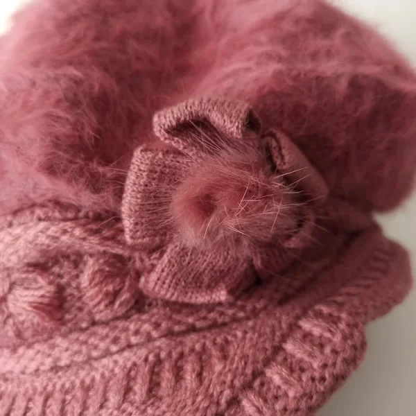 شال و کلاه زنانه وارداتی خزدار رینگی مدل نقابدار کد 35 - تصویر 7