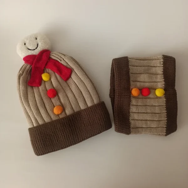 شال و کلاه پسرانه خزدار رینگی مدل بافتنی کد7 - تصویر 2