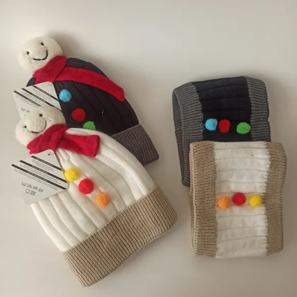 شال و کلاه پسرانه خزدار رینگی مدل بافتنی کد7 - تصویر 7