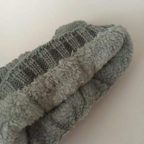 شال  و کلاه پسرانه خزدار رینگی مدل بافتنی کد 8 - تصویر 5