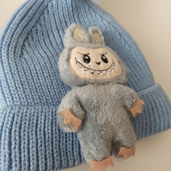 کلاه تک پسرانه خزدار لبوبو مدل بافتنی کد 55 - تصویر 3