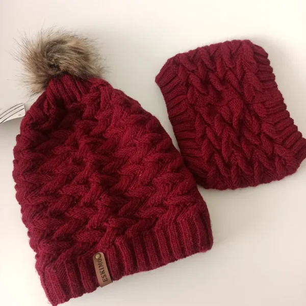 شال و کلاه زنانه خزدار رینگی مدل بافتنی کد 56 - تصویر 7