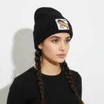 کلاه تک زنانه خزدار فانتزی مدل بافتنی کد 57