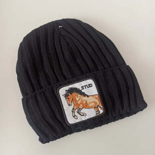 کلاه تک زنانه خزدار فانتزی مدل بافتنی کد 57 - تصویر 2