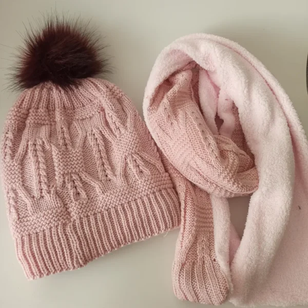 شال و کلاه زنانه خزدار مدل شیطونی کد 58 - تصویر 6