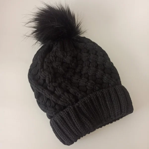 شال و کلاه زنانه خزدار رینگی آناناسی مدل بافتنی کد59 - تصویر 3