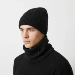 شال و کلاه مردانه خزدار رینگی مدل بافتنی کد 60