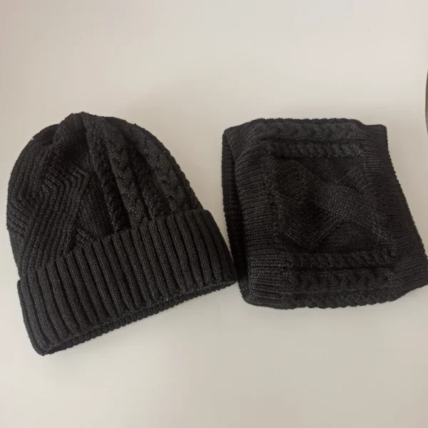 شال و کلاه مردانه خزدار رینگی مدل بافتنی کد 60 - تصویر 2