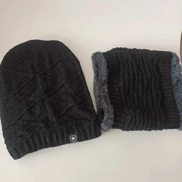 شال و کلاه مردانه خزدار رینگی مدل شیطونی کد 62 - تصویر 2