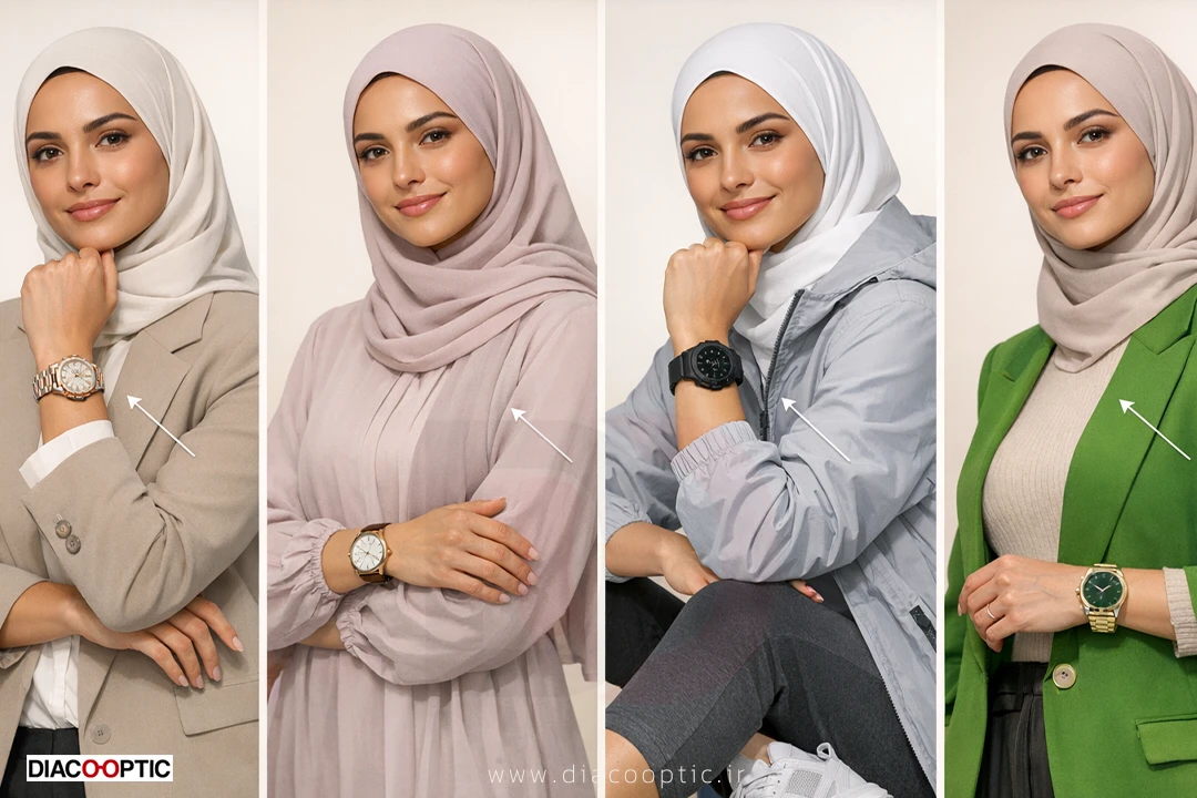 انواع ساعت مچی زنانه بر اساس جنس بند