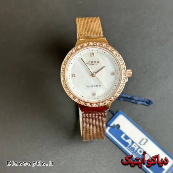ساعت مچی زنانه اورجینال برند لاروس بند حصیری کد DO 2304 - تصویر 2