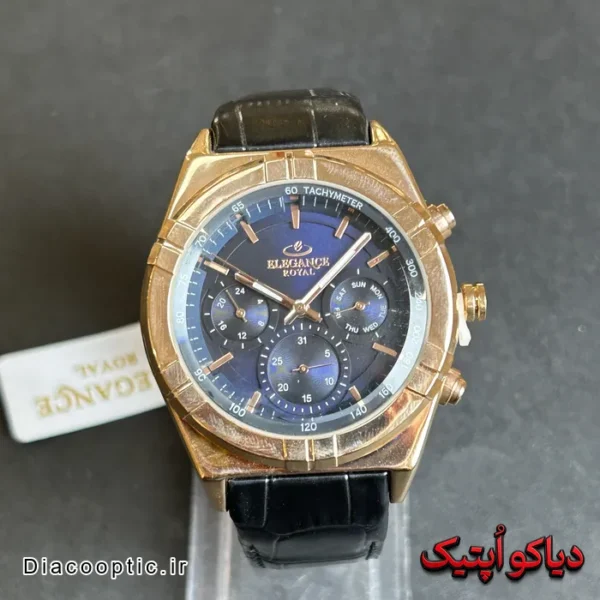 ساعت مچی مردانه اورجینال برند الگانس رویال بند چرمی کد DO 2236 - تصویر 2