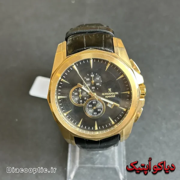 ساعت مچی مردانه اورجینال برند رمانسون بند چرم سه موتور کد DO 2253 - تصویر 2