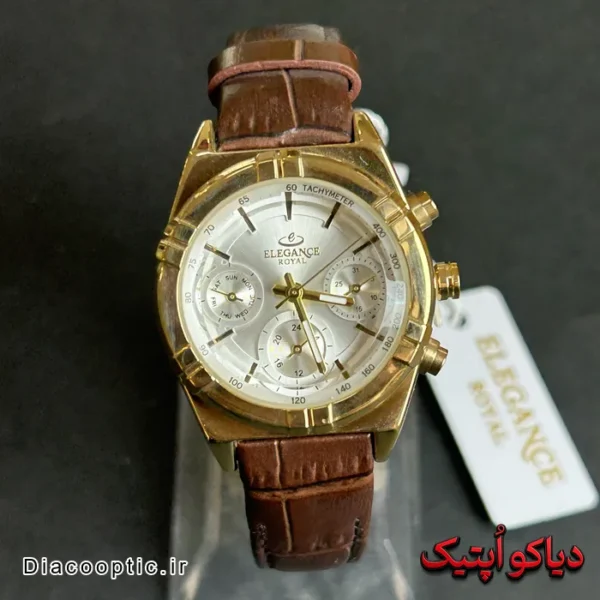 ساعت مچی زنانه اورجینال برند الگانس رویال بند چرمی کد DO 2242 - تصویر 2