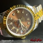 ساعت مچی اورجینال زنانه برند رولکس دیت داخل نگین موتور ژاپن مدل DO 1965 - تصویر 2