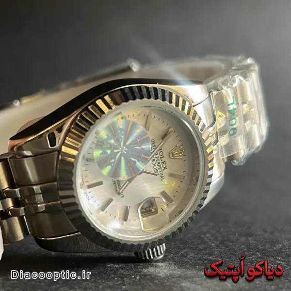 ساعت مچی اورجینال زنانه برند رولکس دیت سوئیسی مدل DO 1970 - تصویر 2