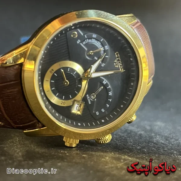 ساعت مچی زنانه برند سیتیزن بند چرم موتور ژاپن - تصویر 2