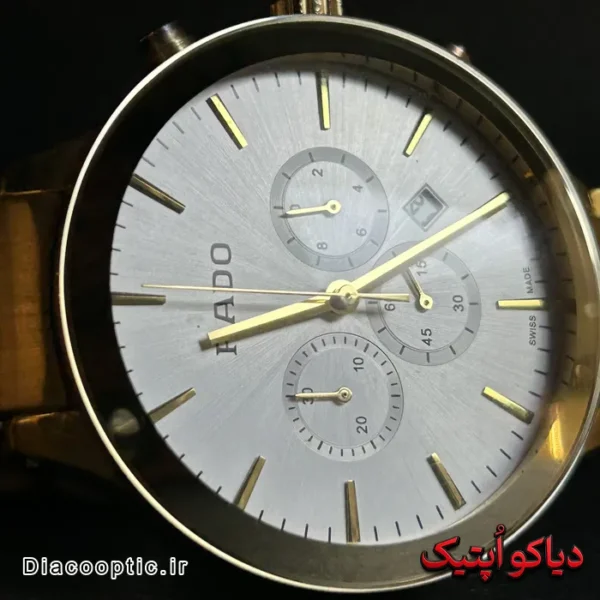 ساعت مچی مردانه اورجینال برند رادو سه موتور کرنوگراف کد DO 1093 - تصویر 3