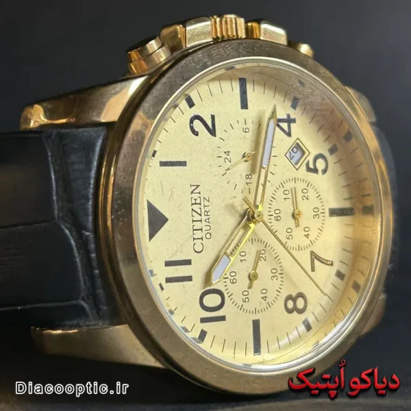 ساعت مچی مردانه برند سیتیزن بند چرمی سه موتور کد DO 1203 - تصویر 2