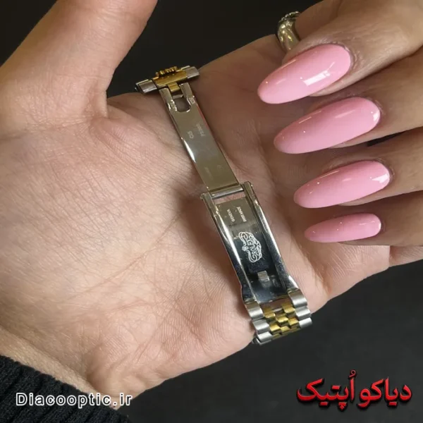 ساعت مچی اورجینال زنانه برند رولکس دیت داخل نگین موتور ژاپن مدل DO 1965 - تصویر 3