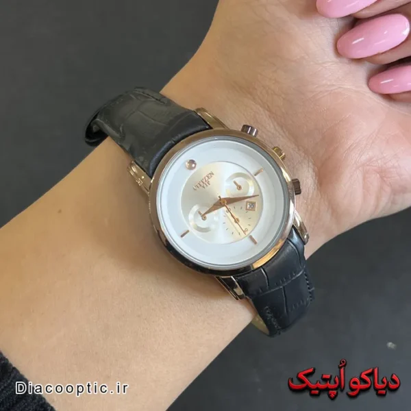 ساعت مچی زنانه برند سیتیزن بند چرم مدل DO 2003 - تصویر 3