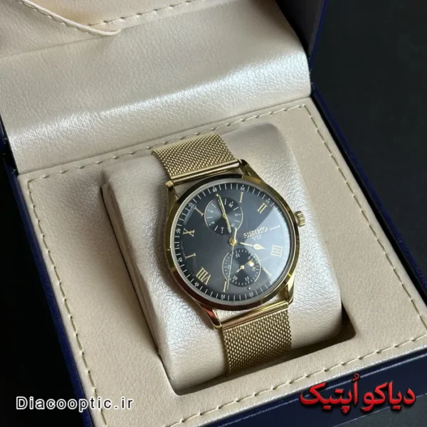 ساعت مچی مردانه اورجینال برند سیکو بند حصیری کد DO 2213 - تصویر 3