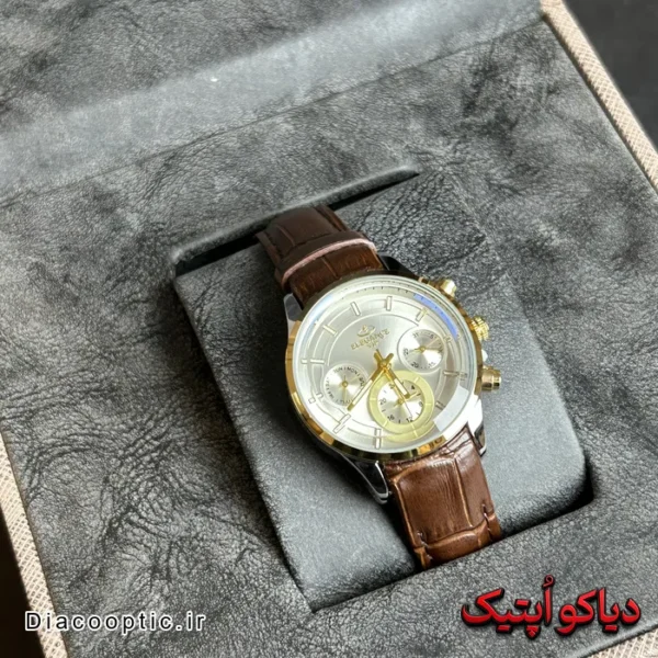 ساعت مچی زنانه اورجینال برند الگانس سه موتور بند چرم کد DO 2239 - تصویر 4