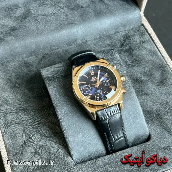 ساعت مچی زنانه اورجینال برند الگانس سه موتور بند چرم کد DO 2246 - تصویر 4