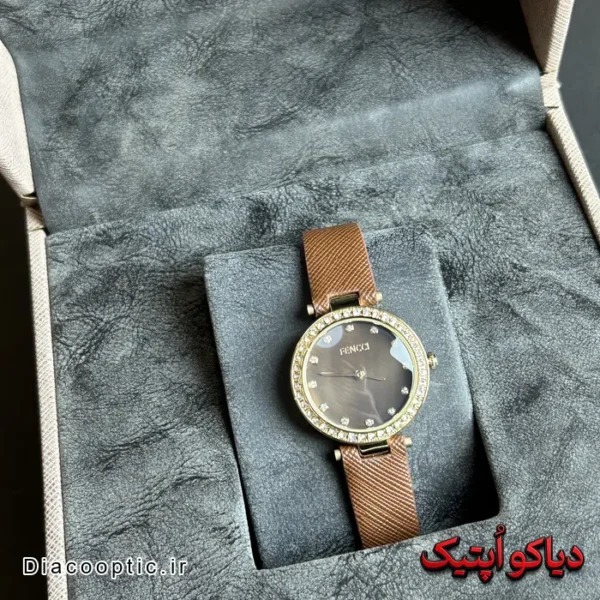 ساعت مچی زنانه برند فنسی بند چرم کد DO 2308 - تصویر 4