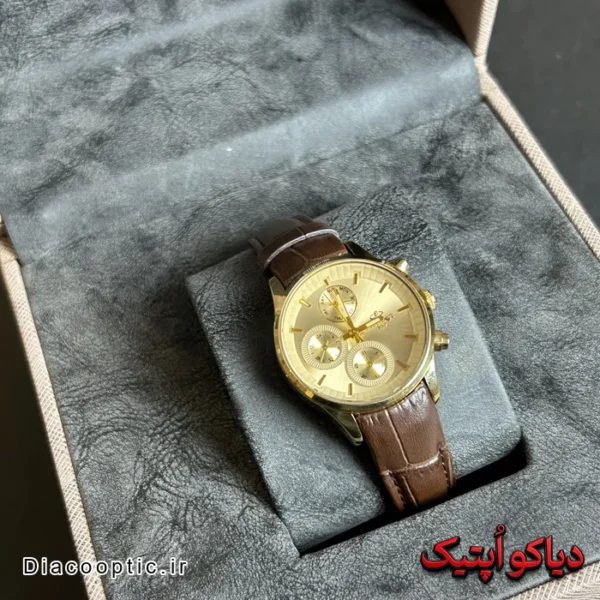 ساعت مچی زنانه برند الگانس VIP سه موتور بند چرم کد DO 2211 - تصویر 4