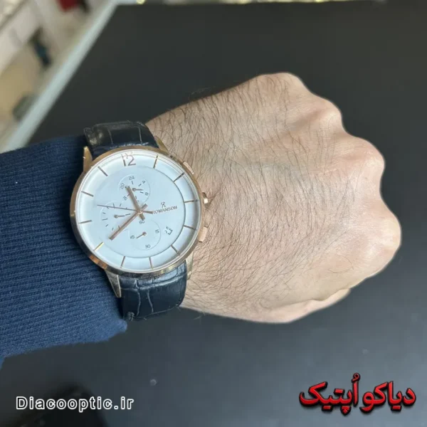 ساعت مچی مردانه برند رومانسون سه موتور بند چرمی کد DO 1033 - تصویر 4