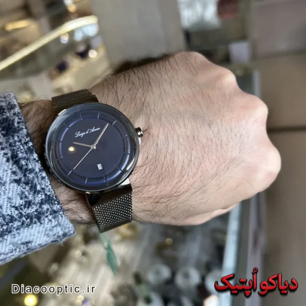 ساعت مچی مردانه اورجینال برند LDA حصیری کد DO 2109 - تصویر 4
