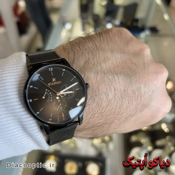 ساعت مچی مردانه اورجینال برند استاریون بند حصیری کد DO 2257 - تصویر 5