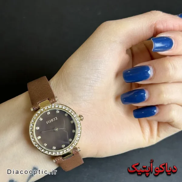 ساعت مچی زنانه برند فنسی بند چرم کد DO 2308 - تصویر 5