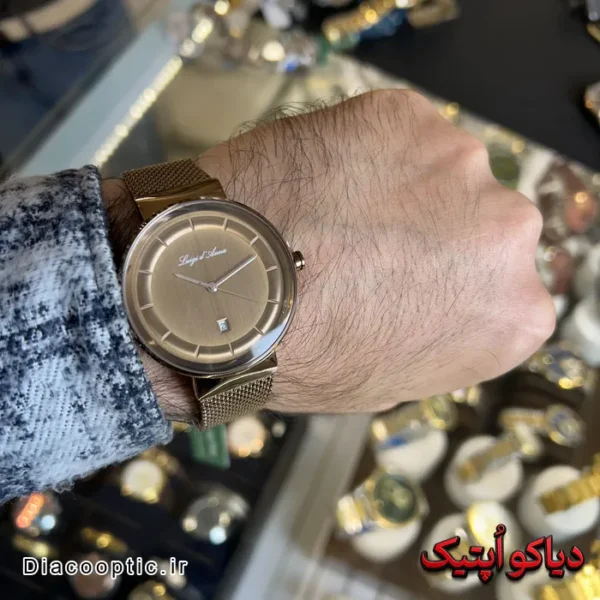 ساعت مچی مردانه اورجینال برند LDA بند حصیری کد DO 2261 - تصویر 5