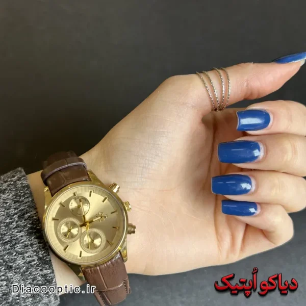 ساعت مچی زنانه برند الگانس VIP سه موتور بند چرم کد DO 2211 - تصویر 5