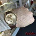 ساعت مچی مردانه اورجینال برند الگانس VIP سه موتور بند چرم کد DO 2243 - تصویر 5