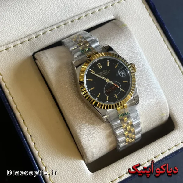 ساعت مچی اورجینال زنانه برند رولکس موتور سوئیسی مدل DO 1968 - تصویر 4