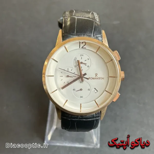 ساعت مچی مردانه برند رومانسون سه موتور بند چرمی کد DO 1033 - تصویر 5