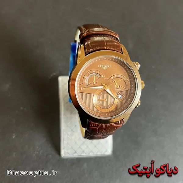 ساعت مچی زنانه برند سیتیزن بند چرم موتور ژاپن مدل DO 2005 - تصویر 5