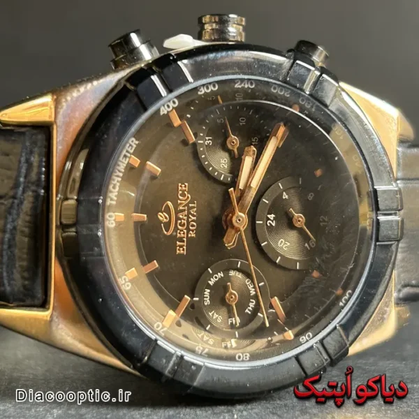 ساعت مچی مردانه اورجینال برند الگانس رویال بند چرمی کد DO 2236 - تصویر 6