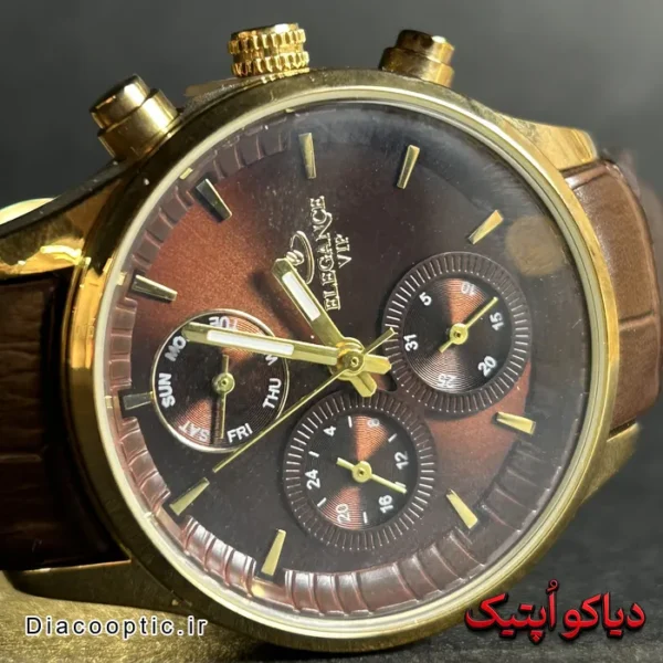 ساعت مچی زنانه برند الگانس VIP سه موتور بند چرم کد DO 2211 - تصویر 6