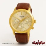 ساعت مچی مردانه برند سیتیزن سه موتور بند چرمی کد 1027
