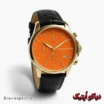 ساعت مچی زنانه برند الگانس بند چرم شیشه کوانتومی