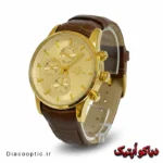 ساعت مچی مردانه اورجینال برند الگانس VIP سه موتور بند چرم کد DO 2243