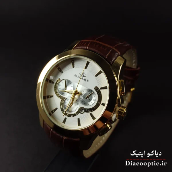 ساعت مچی ست برند الگانس مدل 1178 بند چرمی - تصویر 5