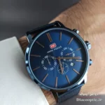 ساعت مچی مردانه اورجینال موتور ژاپن برند مینی فوکوس سه موتور مدل 6Mf0403G.0 بند حصیری - تصویر 8